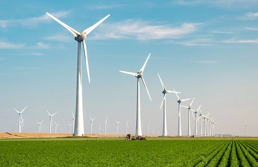 wind farm landscape sky